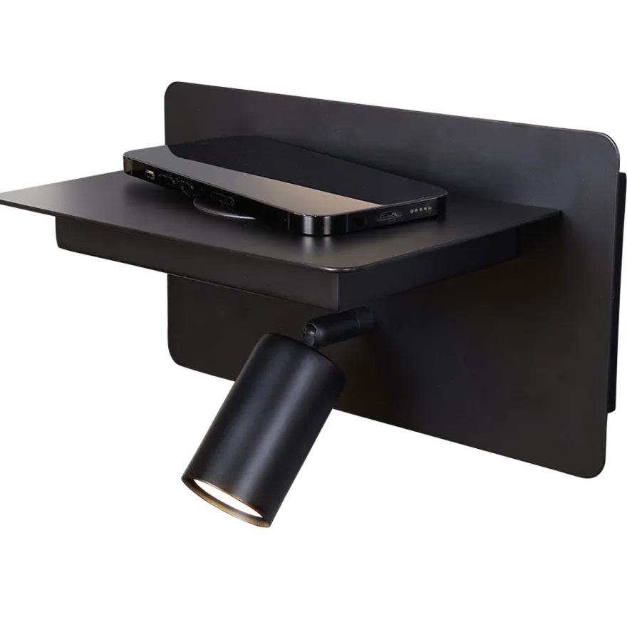 Ace vegglampe med trådløs lading USB A og C