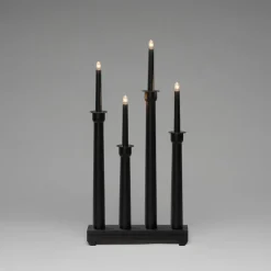 Adventsstake 4 armer - Svart