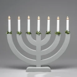 Adventsstake 7 armet - Grå