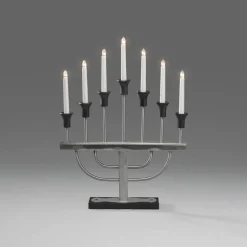 Adventsstake 7 armet ubehandlet metall