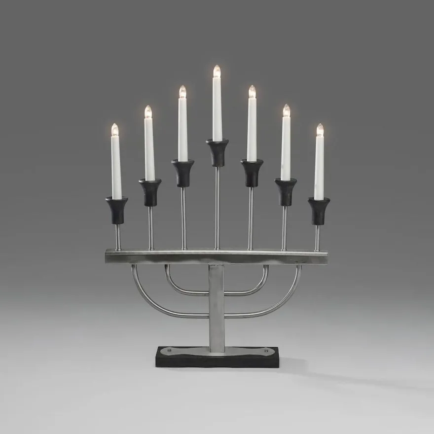 Adventsstake 7 armet ubehandlet metall