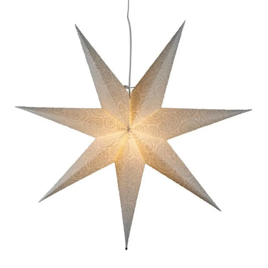 Adventstjerne 80 cm med broderi