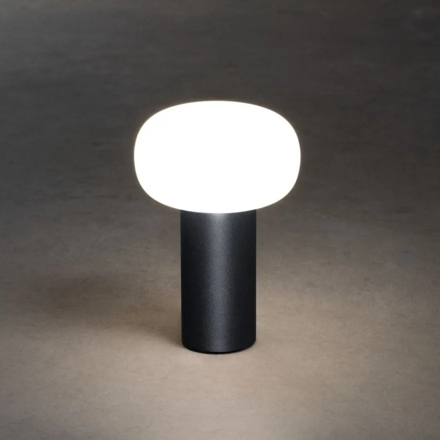 Antibes oppladbar bordlampe 2700/3000/4000K og RGB IP54 Dimbar - Antrasitt grå