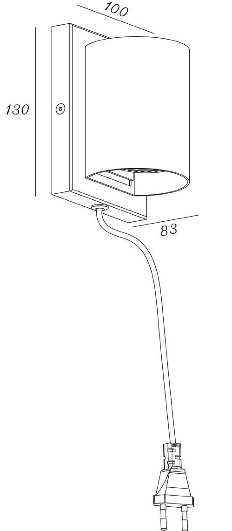 Argo K1 vegglampe ned lys