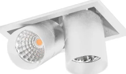 Aria mini flex K2 downlight justerbar 2x5W 2700K RA90 Dimbar - Hvit