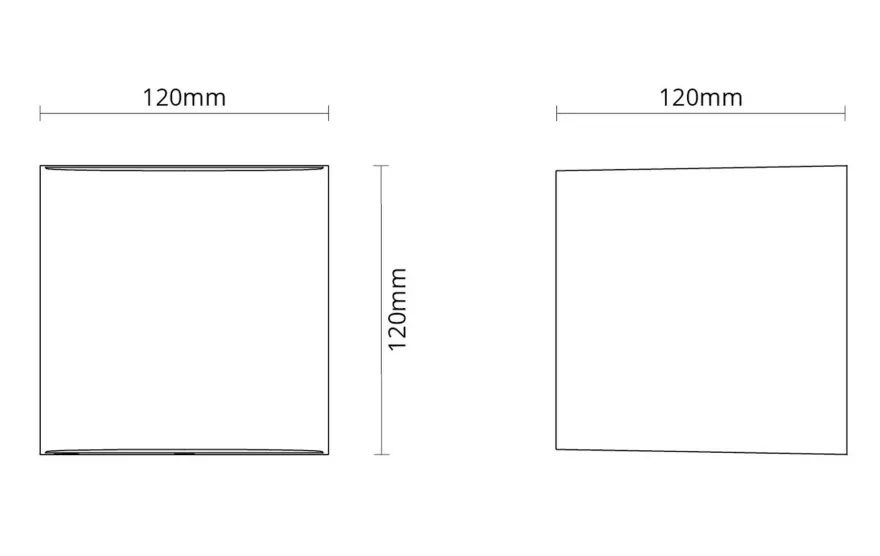Artes round vegglampe opp/ned utendørs IP65 8W 2700K Dimbar