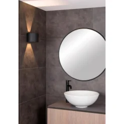 Axi round vegglampe opp/ned baderom IP54 6 watt 2700 Kelvin - Svart