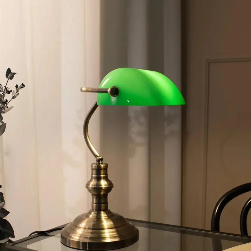 Bankers bordlampe 42 cm