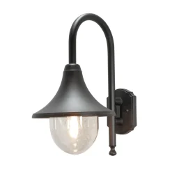 Bari vegglampe ned - Svart