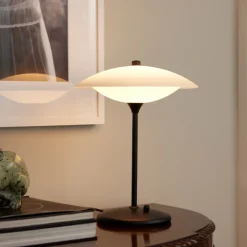 Baroni bordlampe - Matt Svart/Hvit