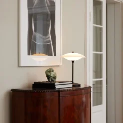 Baroni bordlampe - Matt Svart/Hvit