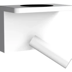 Bedside vegglampe 3W 2700 Kelvin med trådløs hurtig lader og USB A og C