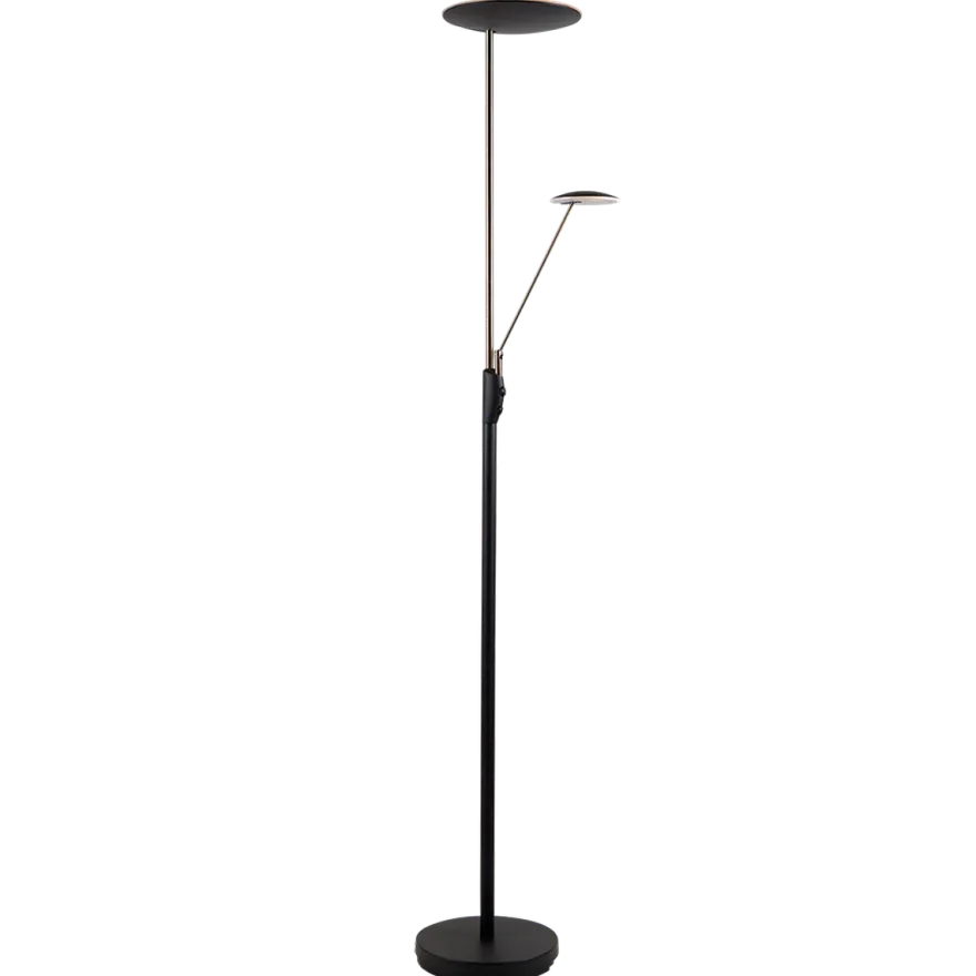 Bergamo gulvlampe m/lesearm 28+5W 183 cm 3000 Kelvin - Dimbar
