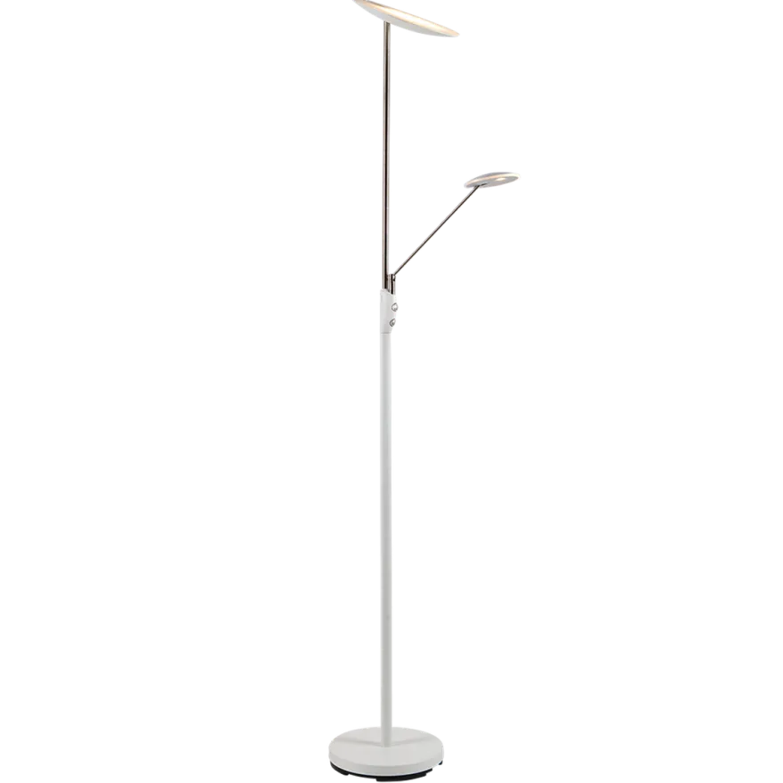 Bergamo gulvlampe m/lesearm 28+5W 183 cm 3000 Kelvin - Dimbar