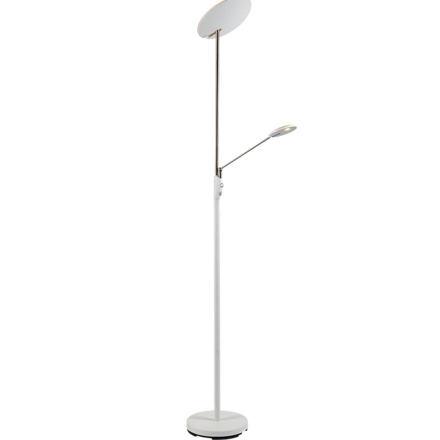 Bergamo gulvlampe m/lesearm 28+5W 183 cm 3000 Kelvin - Dimbar