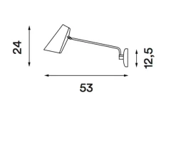 Birdy vegglampe swing