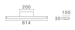 Bliz vegglampe baderom CS 2700/3000K 13,2W IP44 Dimbar - Svart