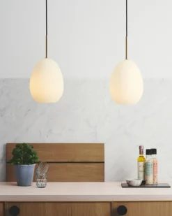 Bodø takpendel 20 cm - Opal hvit