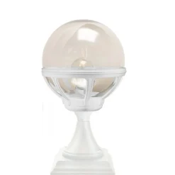 Bologna portstolpe 312 - Hvit/ Klart glass