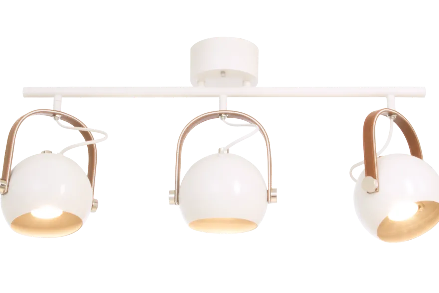 Bow taklampe - Hvit/Brun