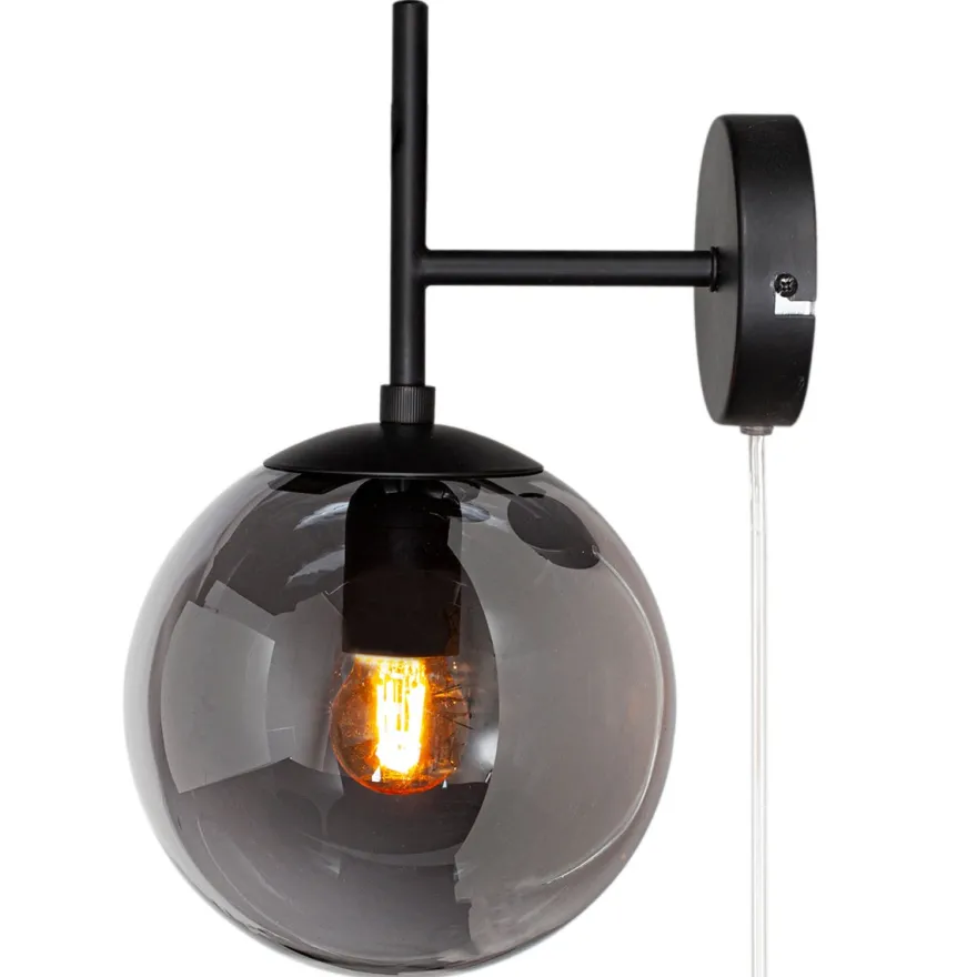 Boyle vegglampe - Røykfarget