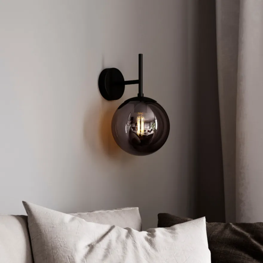 Boyle vegglampe - Røykfarget
