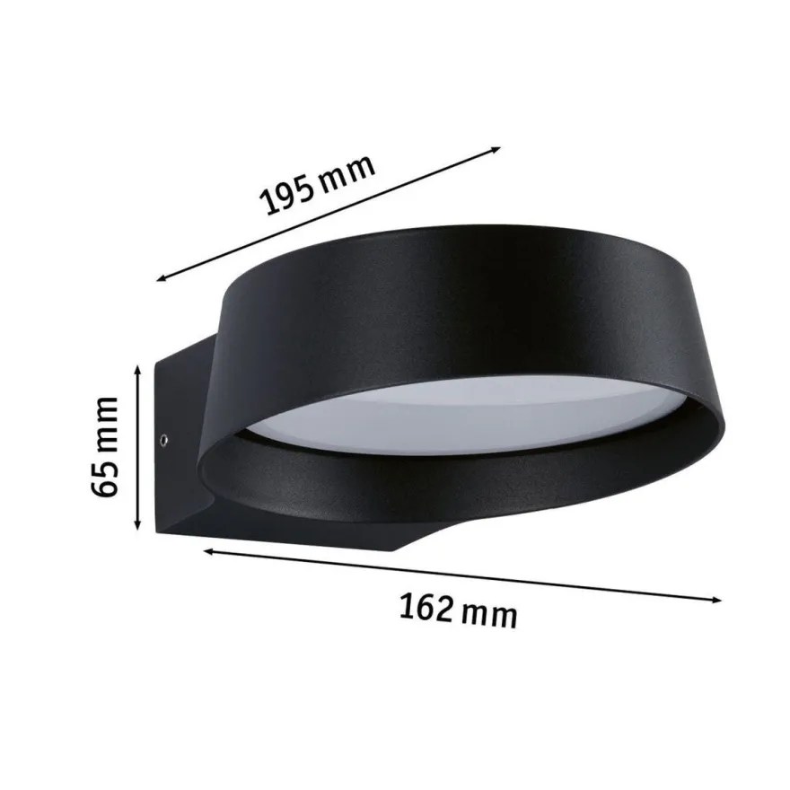 Capea Grand vegglampe utendørs IP44 11,5W 3000 Kelvin