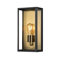 Carpi vegglampe utendørs H40 cm IP44 - Svart/Messing
