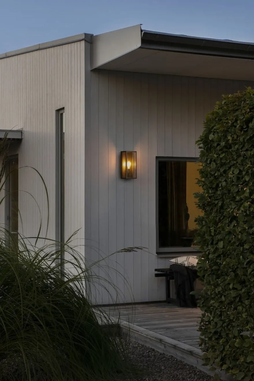 Carpi vegglampe utendørs H40 cm IP44 - Svart/Messing