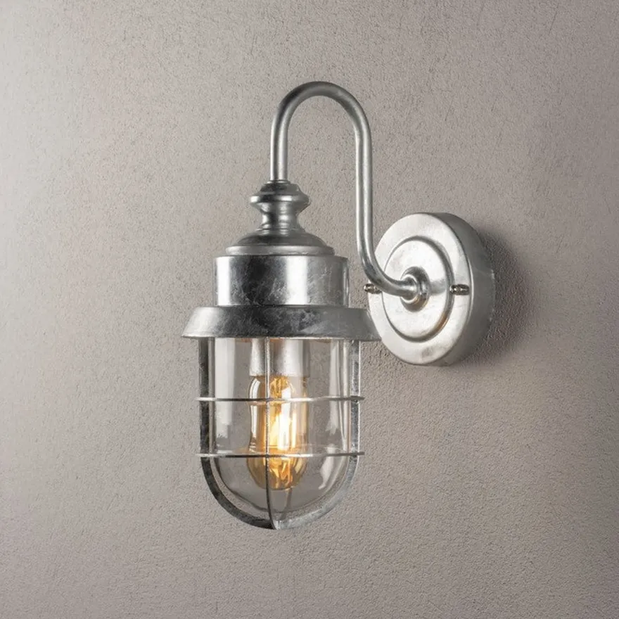 Cerignola vegglampe IP44 - Galvanisert stål