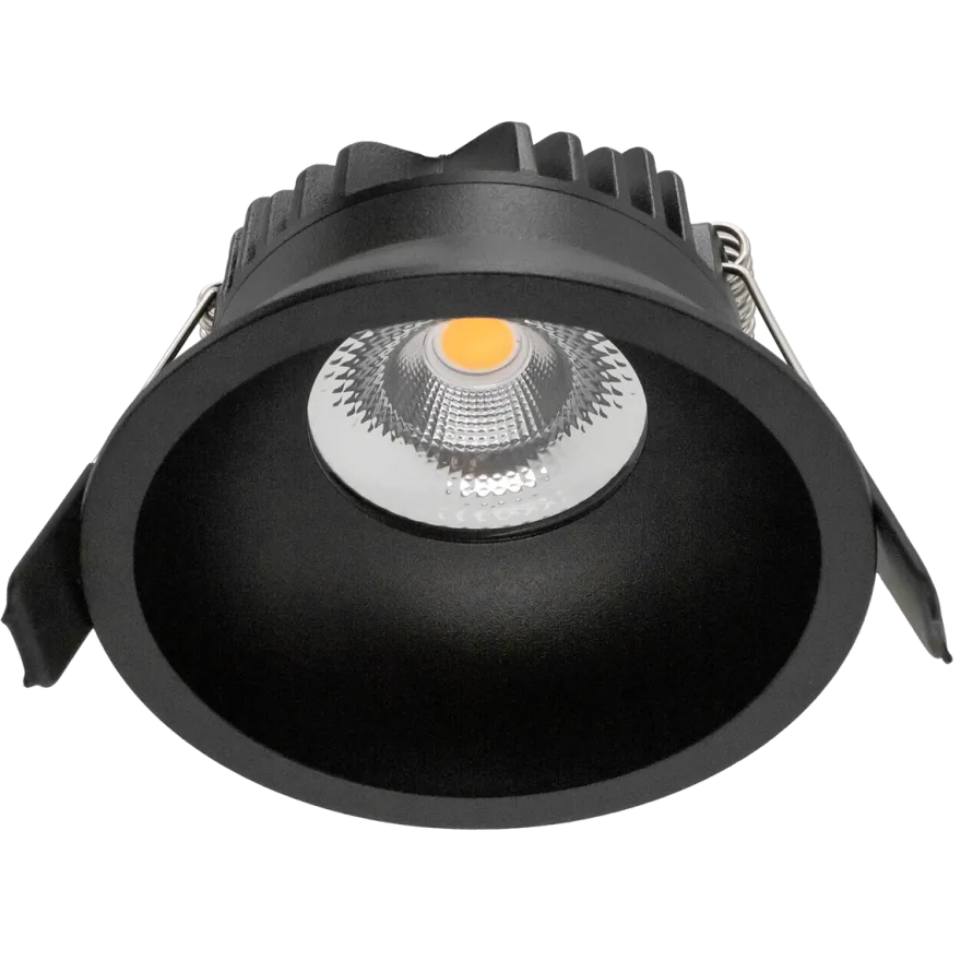 Ceto Mini Fixed lavtbyggende downlight 7W 2700K Dimbar IP44 - Svart