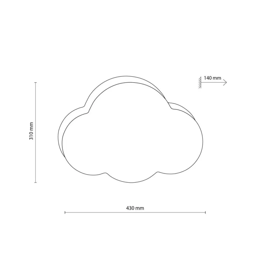 Cloud mini tak/vegglampe