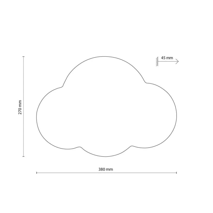 Cloud vegglampe