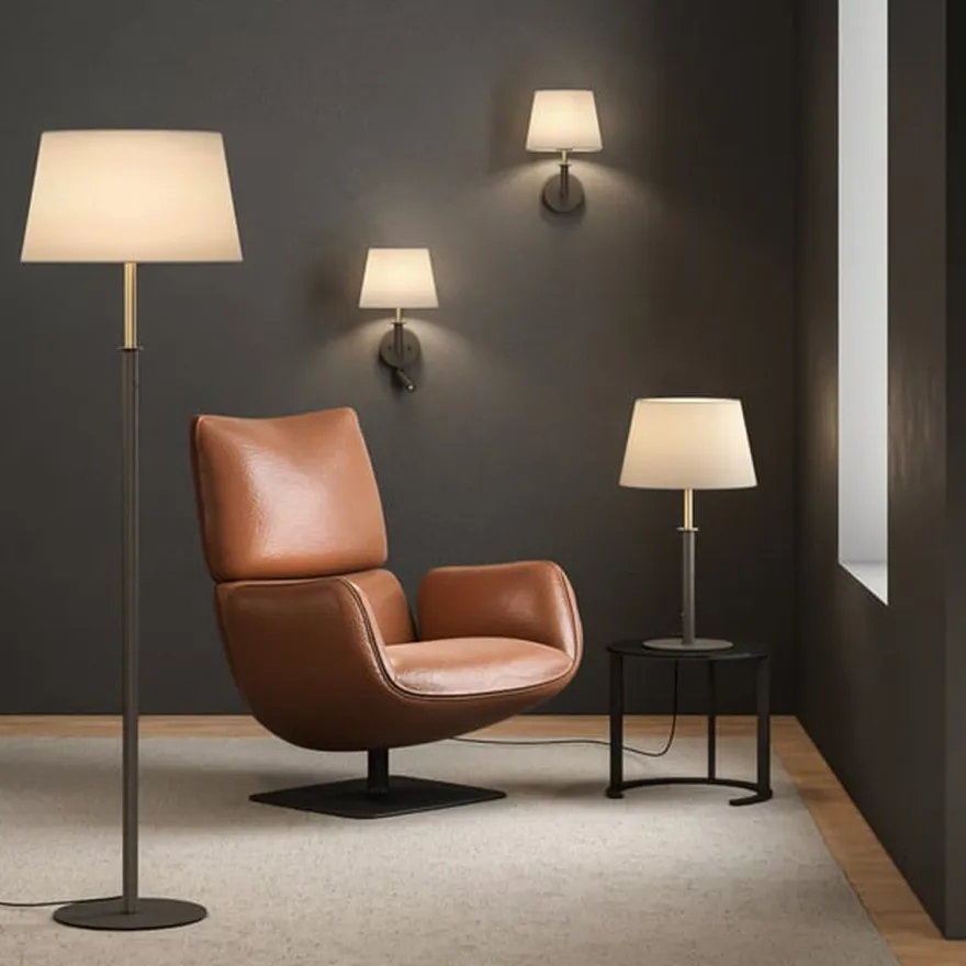 Club reader vegglampe - uten skjerm