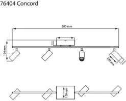 Concord takspott 4-lys