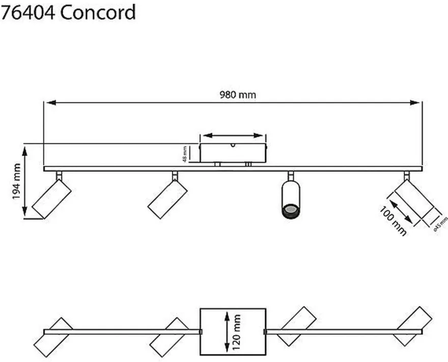 Concord takspott 4-lys