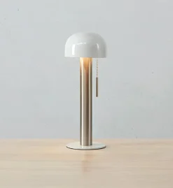 Costa bordlampe 46 cm - Hvit/Nikkelfarget - Hvit / Nikkel