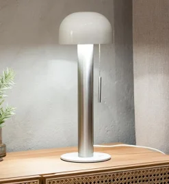 Costa bordlampe 46 cm - Hvit/Nikkelfarget - Hvit / Nikkel