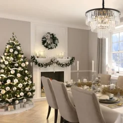 Cristal Lysekrone M - Svart