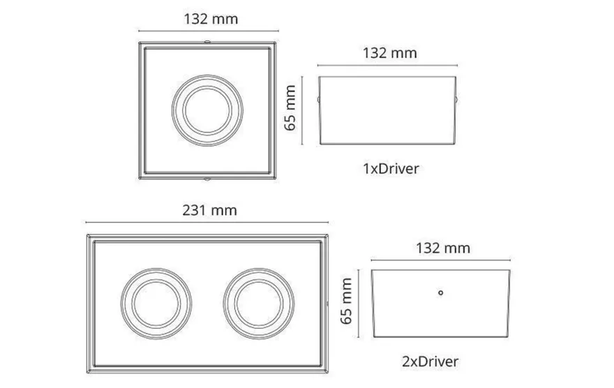 Cube Lux 2x7W LED 2700K Ra 98