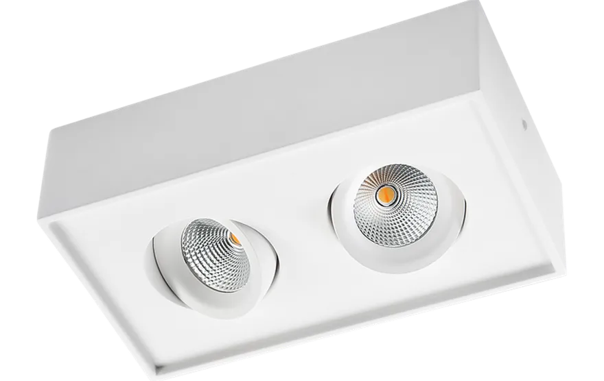 Cube 2x DimToWarm 2x6W LED 2000-2800K Ra>95 - Matt hvit