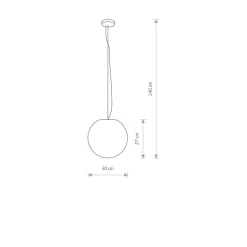 Cumulus S takpendel 30 cm utendørs IP65 E27 - Hvit