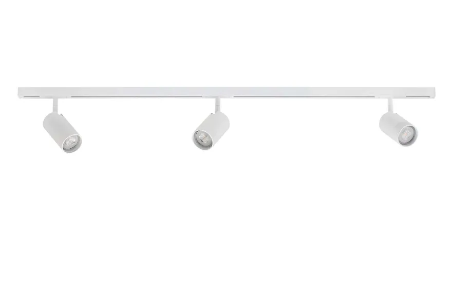 Designline Tube komplett 1 meter spotskinne med 3 spotter GU10 - Hvit