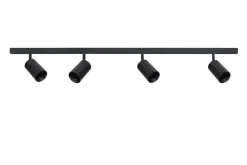 Designline Tube Pro komplett 1.9 meter spotskinne med 4 spotter GU10 - Svart