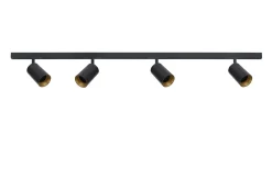 Designline Tube Pro komplett 1.9 meter spotskinne med 4 spotter GU10 - Svart