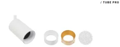 Designline Tube Pro komplett 1,9 meter spotskinne med 5 spotter GU10 - Hvit