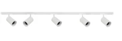 Designline Tube Pro komplett 1,9 meter spotskinne med 5 spotter GU10 - Hvit