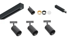 Designline Tube Pro komplett 1.9 meter spotskinne med 3 spotter GU10 - Svart