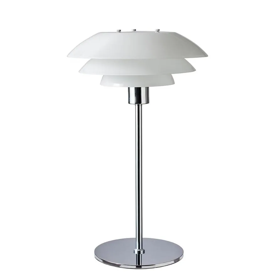 DL31 bordlampe - Krom/Opal glass