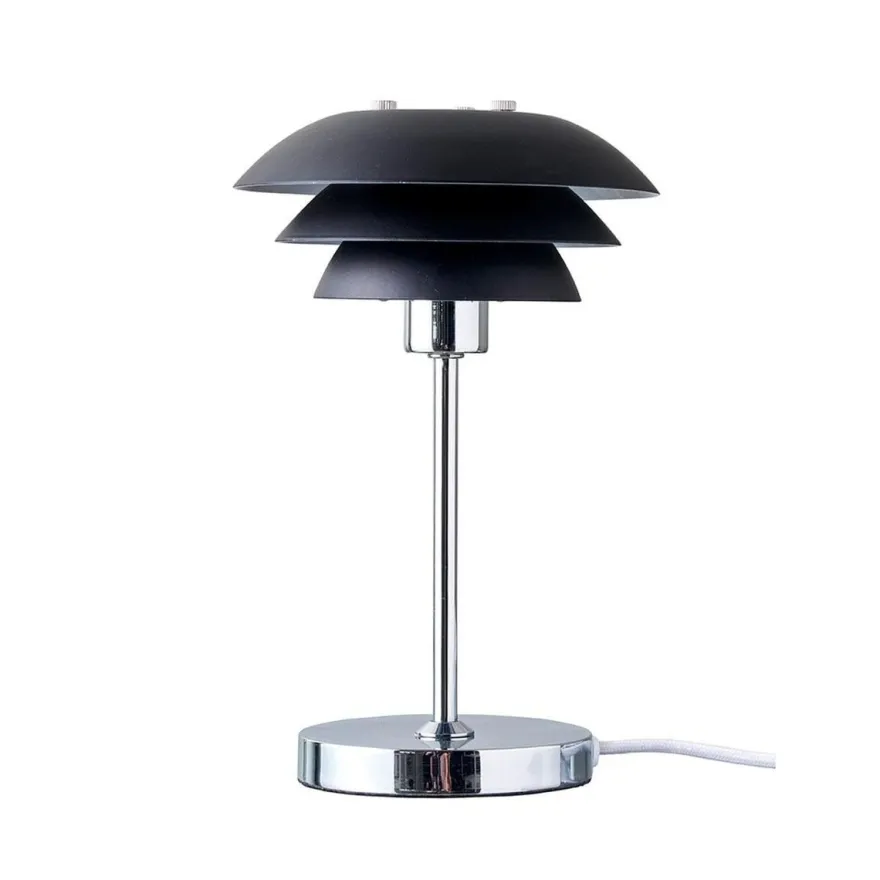 DL16 bordlampe - Krom/Svart